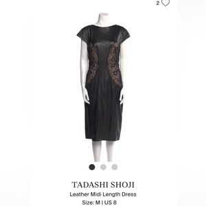 Beautiful Brand With Tags Leather Tadashi Shoji Lace Shift Dress